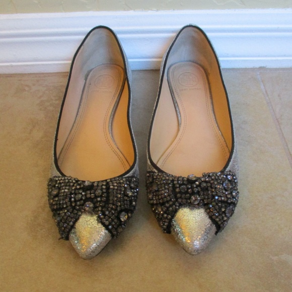 Tory Burch Pewter/Black Vanessa-32148450 Flats Wom - Picture 2 of 8